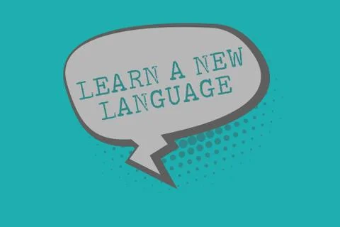 Conceptual hand writing showing Learn A New Language. Business photo text Study Ilustración de archivo