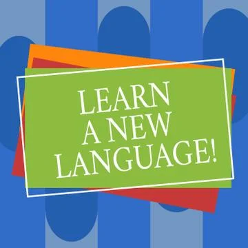 Conceptual hand writing showing Learn A New Language. Business photo text Study Illustrazione stock