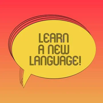 Conceptual hand writing showing Learn A New Language. Business photo text Study Ilustración de archivo