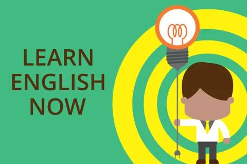 Conceptual hand writing showing Learn English Now. Business photo showcasing Stock Illustration