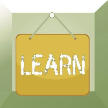 Conceptual hand writing showing Learn. Business photo text acquire knowledge of Stock Illustration