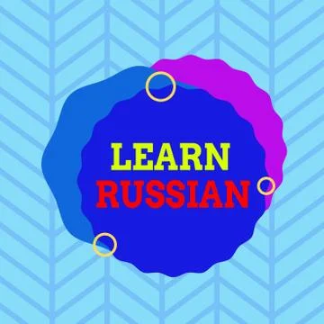 Conceptual hand writing showing Learn Russian. Business photo showcasing gain or Stock Illustration