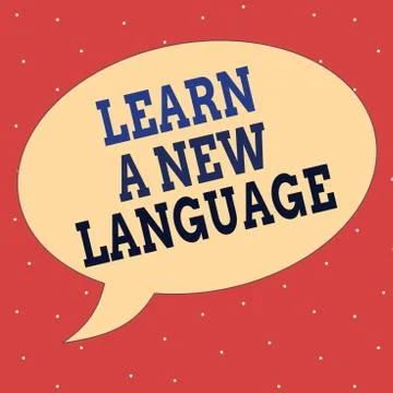 Conceptual hand writing showing Learn A New Language. Business photo showcasing Stock-Illustration