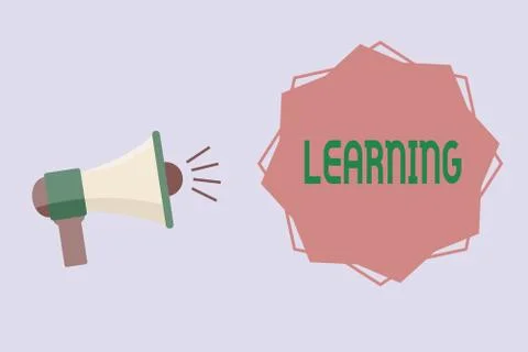 Conceptual hand writing showing Learning. Business photo text acquisition Illustrazione stock