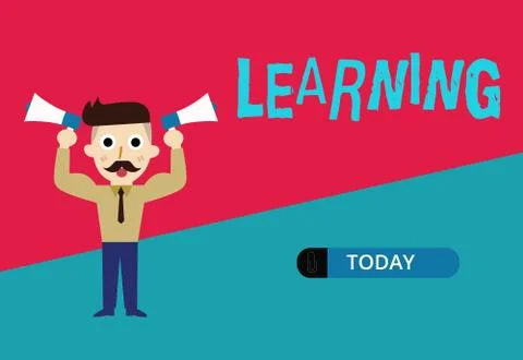 Conceptual hand writing showing Learning. Business photo showcasing acquisition Stock Illustration
