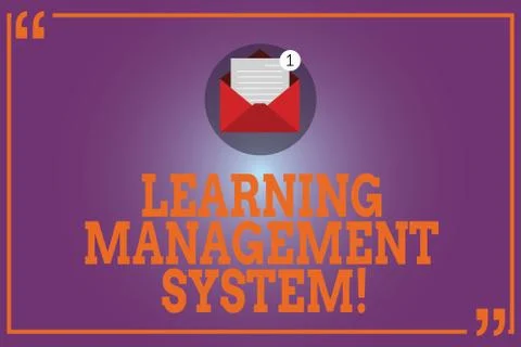 Conceptual hand writing showing Learning Management System. Business photo text Illustrazione stock