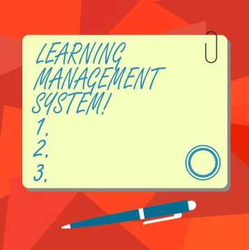 Conceptual hand writing showing Learning Management System. Business photo text Stock Illustration