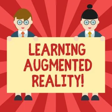 Conceptual hand writing showing Learning Augmented Reality. Business photo Stock Illustration