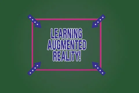 Conceptual hand writing showing Learning Augmented Reality. Business photo Stock Illustration