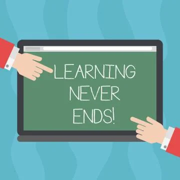 Conceptual hand writing showing Learning Never Ends. Business photo text Stockillustratie