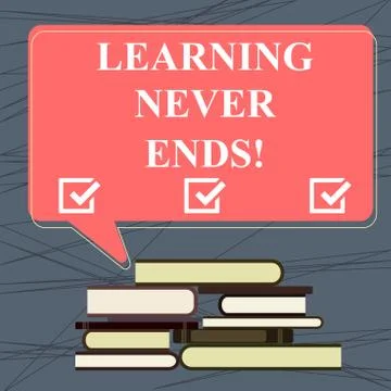 Conceptual hand writing showing Learning Never Ends. Business photo text 스톡 일러스트