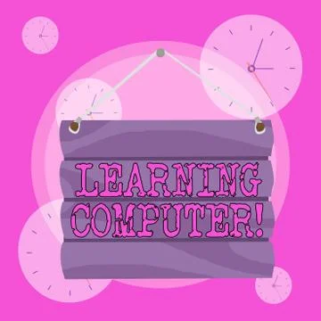 Conceptual hand writing showing Learning Computer. Business photo showcasing Stock Illustration
