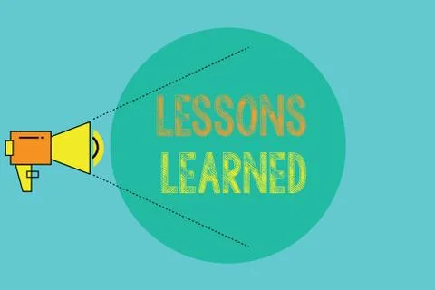 Conceptual hand writing showing Lessons Learned. Business photo showcasing イラスト素材
