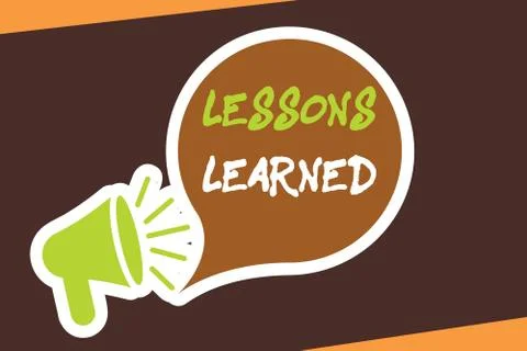 Conceptual hand writing showing Lessons Learned. Business photo showcasing イラスト素材