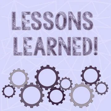 Conceptual hand writing showing Lessons Learned. Business photo text experien 스톡 일러스트
