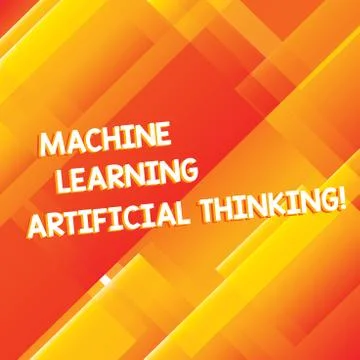 Conceptual hand writing showing Machine Learning Artificial Thinking. Business Stock Illustration