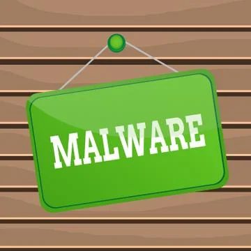 Conceptual hand writing showing Malware. Business photo text malicious software Stock Illustration