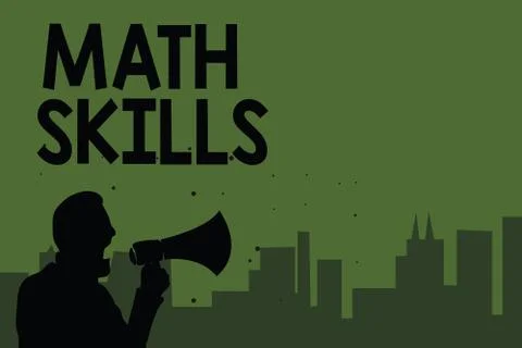 Conceptual hand writing showing Math Skills. Business photo showcasing starting イラスト素材