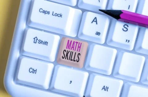 Conceptual hand writing showing Math Skills. Business photo text starting to Stock Photos