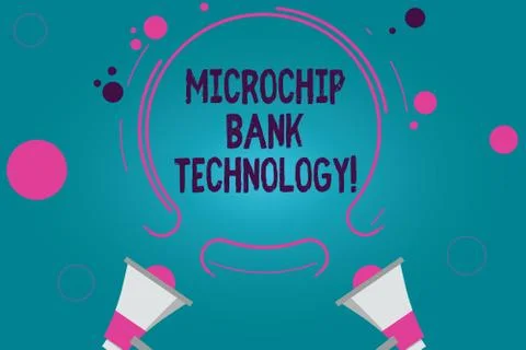 Conceptual hand writing showing Microchip Bank Technology. Business photo text Stock Illustration