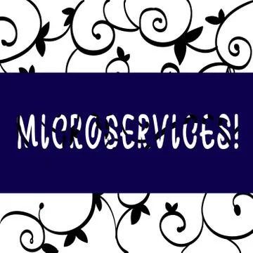 Conceptual hand writing showing Microservices. Business photo showcasing イラスト素材