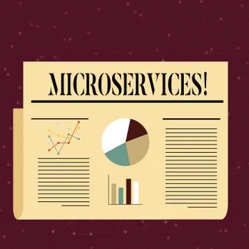 Conceptual hand writing showing Microservices. Business photo text Software Illustrazione stock