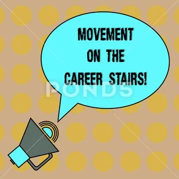 Conceptual hand writing showing Movement On The Career Stairs. Business photo Stock Illustration