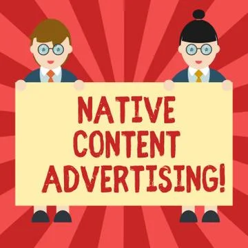 Conceptual hand writing showing Native Content Advertising. Business photo Stock Illustration