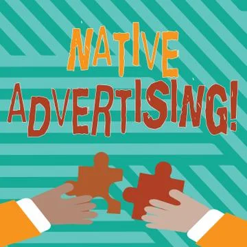 Conceptual hand writing showing Native Advertising. Business photo text paid Stock Illustration