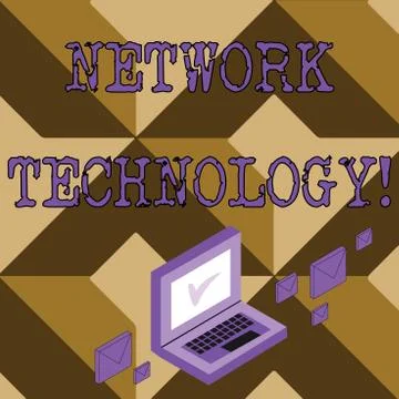 Conceptual hand writing showing Network Technology. Business photo text transmit Stock Illustration