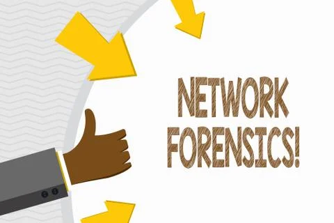 Conceptual hand writing showing Network Forensics. Business photo text Stock Illustration