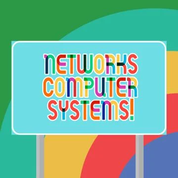 Conceptual hand writing showing Networks Computer Systems. Business photo Stock-Illustration