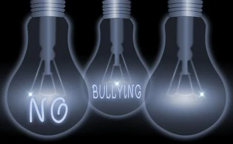 Conceptual hand writing showing No Bullying. Business photo text stop aggressive Stock Illustration