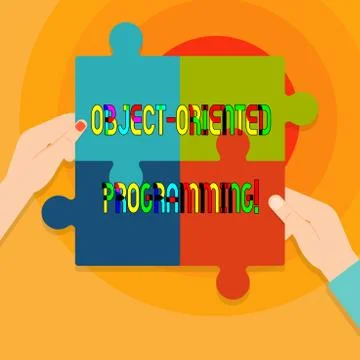 Conceptual hand writing showing Object Oriented Programming. Business photo text Stock Illustration