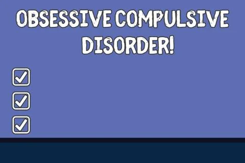 Conceptual hand writing showing Obsessive Compulsive Disorder. Business photo Stockillustratie