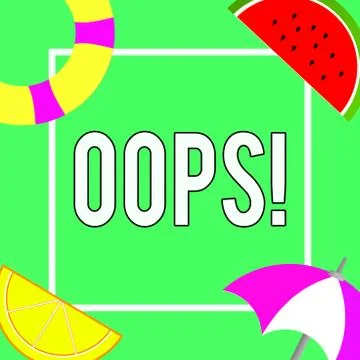 Conceptual hand writing showing Oops. Business photo showcasing used to show  Stockillustratie