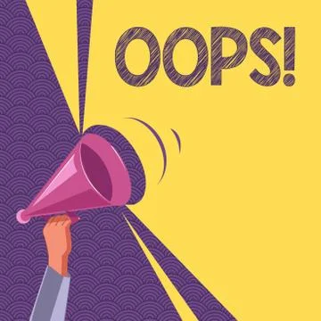 Conceptual hand writing showing Oops. Business photo text used to show Stock Illustration