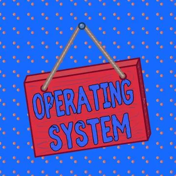 Conceptual hand writing showing Operating System. Business photo showcasing Stock Illustration