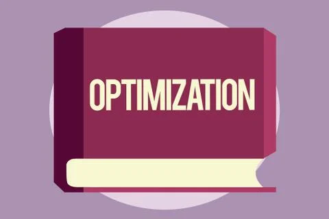 Conceptual hand writing showing Optimization. Business photo text Making the Illustrazione stock