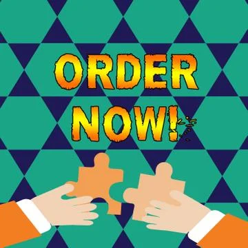 Conceptual hand writing showing Order Now. Business photo showcasing confirmed Stock Illustration