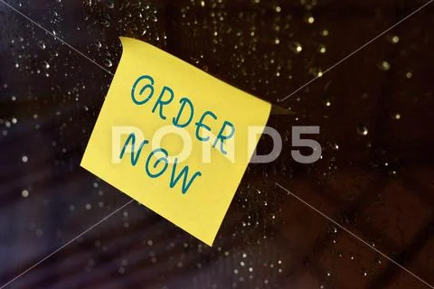 Conceptual hand writing showing Order Now. Business photo text the activity of Stock Photos