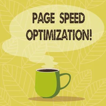 Conceptual hand writing showing Page Speed Optimization. Business photo Stock Illustration