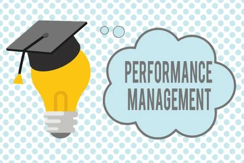 Conceptual hand writing showing Performance Management. Business photo showca 스톡 일러스트