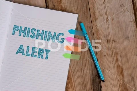 Conceptual hand writing showing Phishing Alert. Business photo text aware to Stock Photos