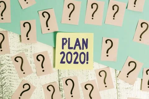 Conceptual hand writing showing Plan 2020. Business photo text detailed proposal Stock Photos