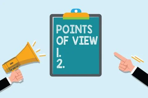 Conceptual hand writing showing Points Of View. Business photo text Stock Illustration