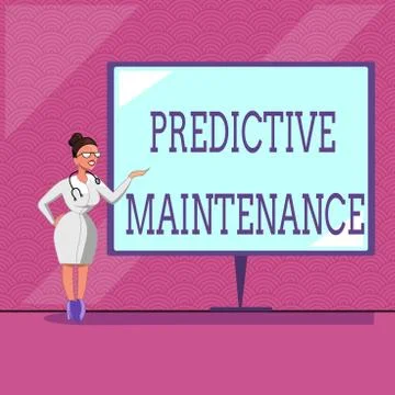 Conceptual hand writing showing Predictive Maintenance. Business photo text Stock Illustration