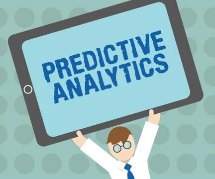 Conceptual hand writing showing Predictive Analytics. Business photo text Illustrazione stock