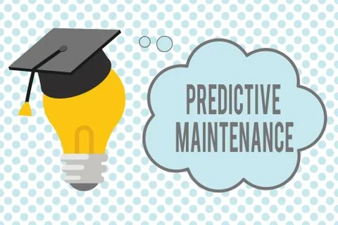 Conceptual hand writing showing Predictive Maintenance. Business photo showca Stock Illustration