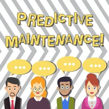 Conceptual hand writing showing Predictive Maintenance. Business photo text Stock Illustration